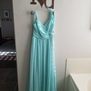 Bridesmaids dress with matching wrap